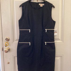 Michael Kors Black Sleeveless Dress/Zip Pockets/12/MSRP $149.50!/REDUCED PRICE!
